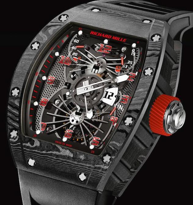 Replica Richard Mille RM 022 Tourbillon Aerodyne Dual Time ZONE Black Carbon Watch